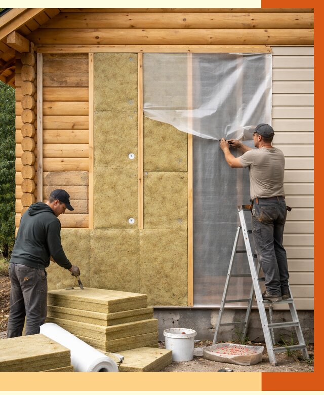 Утепление дома из бруса в Мурманске от 3856 руб./м2 — работы под ключ | ТепломастерМрм