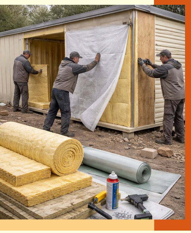 Утепление строительной бытовки в Мурманске от 12853 руб. под ключ | ТепломастерМрм