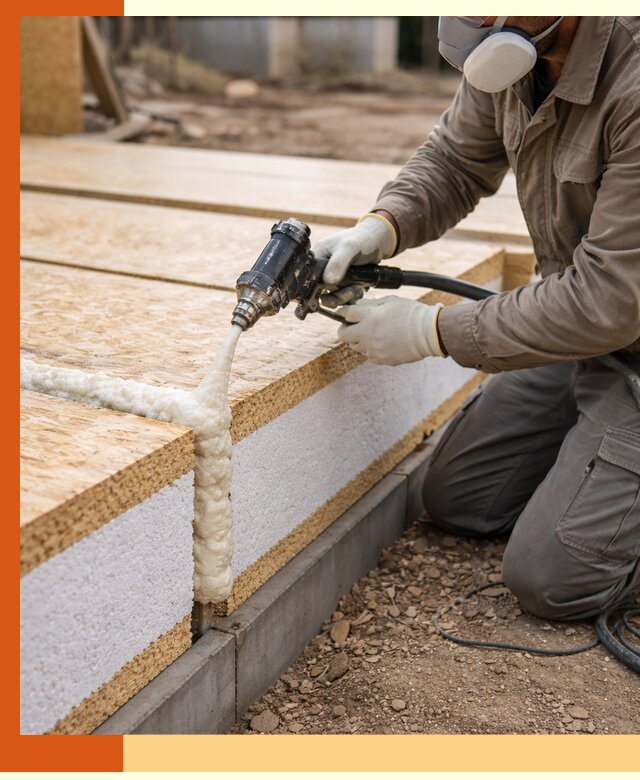 Утепление СИП-панелей пенополиуретаном (ППУ) в Мурманске